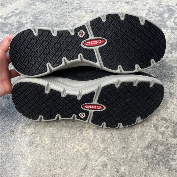 New Skechers Ebinal Work Arch Fit SR Composite Toe Shoes Black Womens Sz 9.5 - Picture 10 of 13